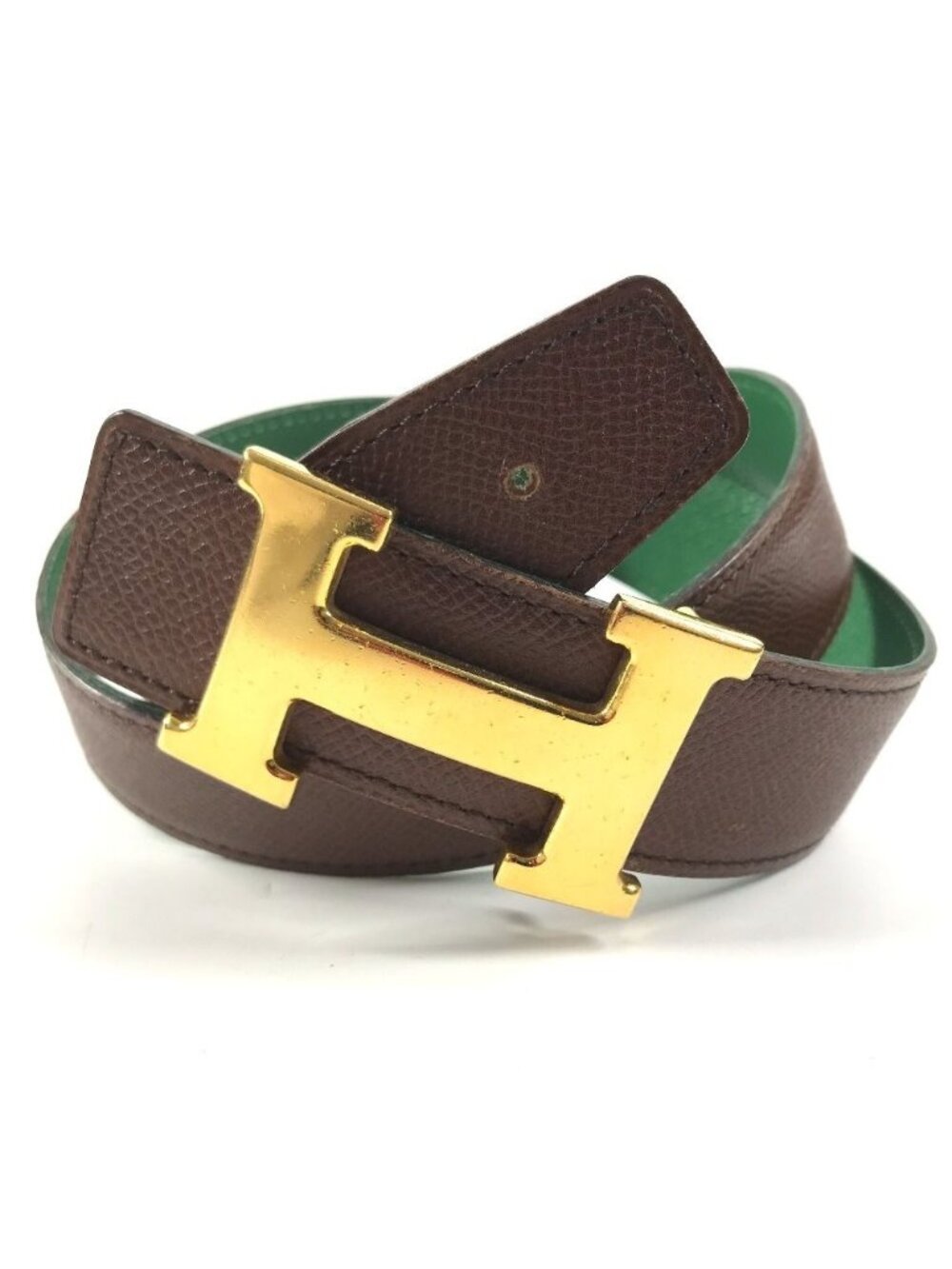 Hermes Belt H Leather Green